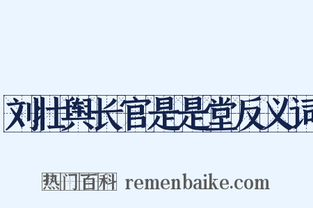 刘壮舆长官是是堂反义词是什么意思的图片